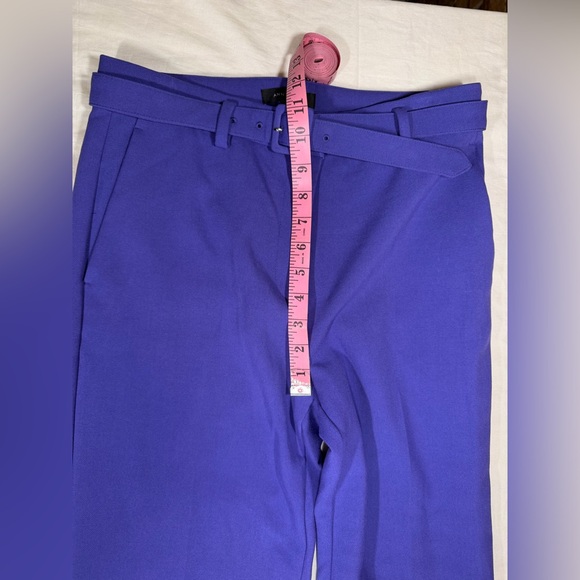Ann Taylor Belted Wide Leg Pants in Royal Purple - Size 6P - Picture 4 of 8